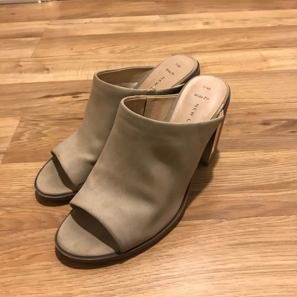 New Look Wide Fit Nude Mules